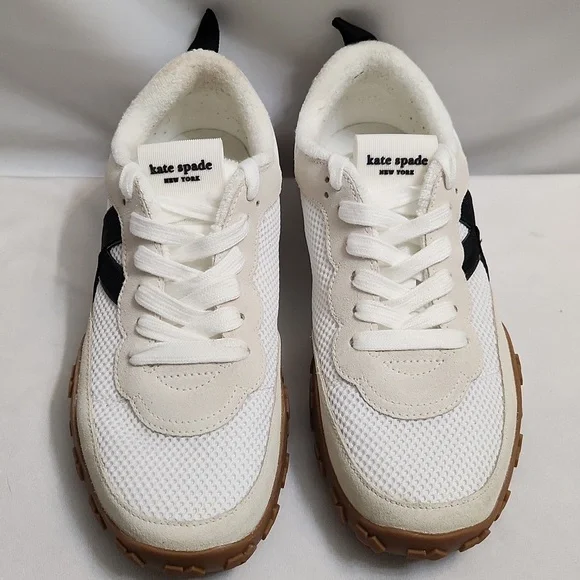 Kate Spade New York K As In Kate Leather Terry Cloth Sneakers (W Size 9) - Picture 3 of 13